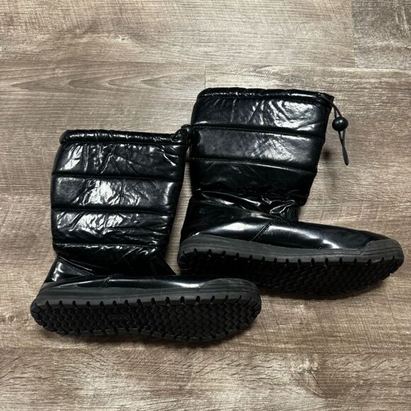 Totes Black Puffer Boots Size 8 - Picture 1 of 7